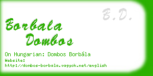 borbala dombos business card